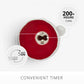 Holiday Red Santa Hat with Snowflakes Flameless Candle