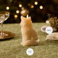 White Swan Glitter Snow Fox Flameless Candle