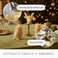 White Swan Glitter Stag Flameless Candle