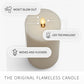 Pearl Ivory Rechargeable Wick To Flame Flameless Candle Pillar