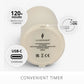 Pearl Ivory Rechargeable Wick To Flame Flameless Candle Pillar