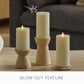 Pearl Ivory Rechargeable Wick To Flame Flameless Candle Pillar