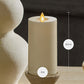 Pearl Ivory Rechargeable Wick To Flame Flameless Candle Pillar