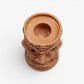 Golden Oak Wraparound Tiki Candle Holder