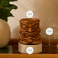 Golden Oak Medium Tiki Candle Holder