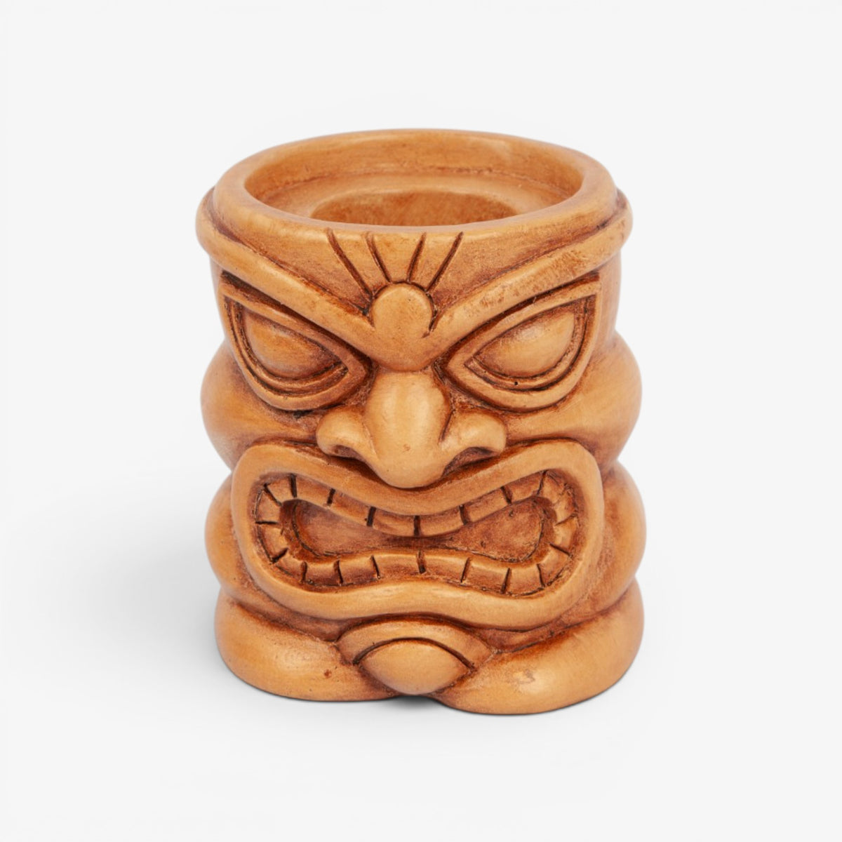 Golden Oak Medium Tiki Candle Holder