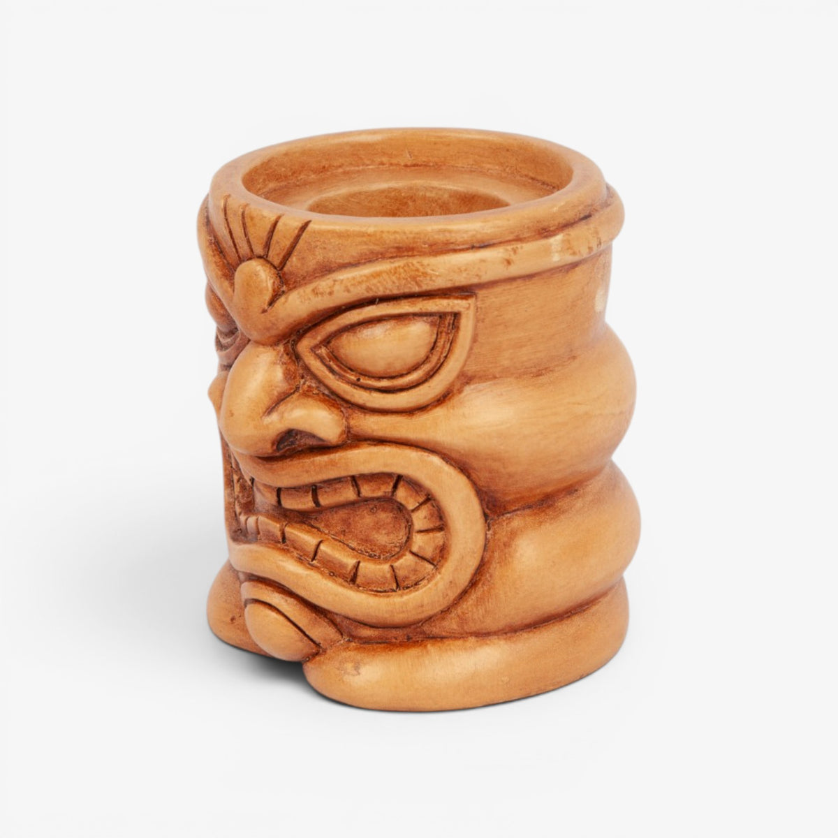 Golden Oak Medium Tiki Candle Holder