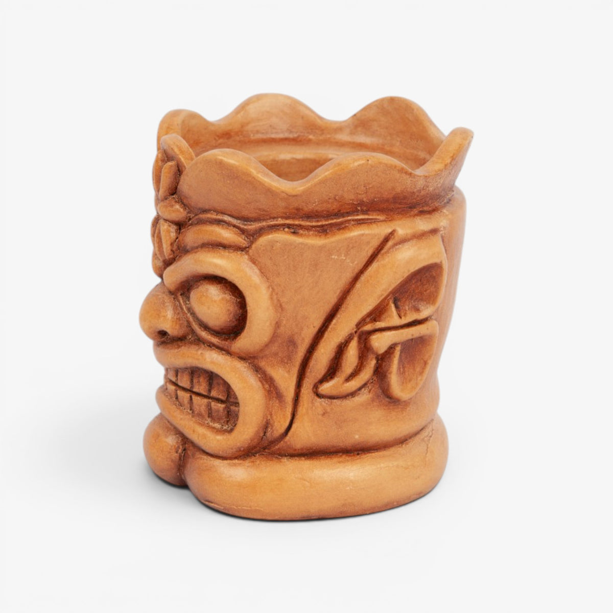 Golden Oak Small Tiki Candle Holder