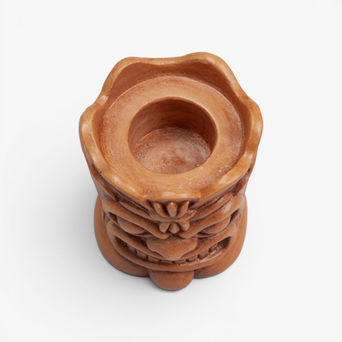 Golden Oak Small Tiki Candle Holder