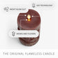 Cherry Mahogany Chalky Fretwork Tiki Flameless Candle Pillar