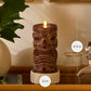 Cherry Mahogany Chalky Tiki Flameless Candle Pillar