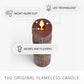 Cherry Mahogany Chalky Etched Slim Tiki Flameless Candle Pillar