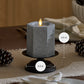 Brilliant Silver Hexagon Flameless Candle Pillar