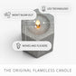 Brilliant Silver Hexagon Flameless Candle Pillar