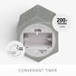 Brilliant Silver Hexagon Flameless Candle Pillar