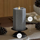 Brilliant Silver Hexagon Flameless Candle Pillar