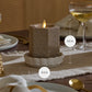 Champagne Glow Hexagon Flameless Candle Pillar