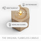 Champagne Glow Hexagon Flameless Candle Pillar