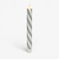 Brilliant Silver Candy Cane Glitter Flameless Candle Taper