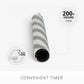 Brilliant Silver Candy Cane Glitter Flameless Candle Taper