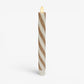 Champagne Glow Candy Cane Glitter Flameless Candle Taper