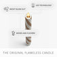 Champagne Glow Candy Cane Glitter Flameless Candle Taper