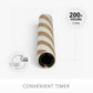 Champagne Glow Candy Cane Glitter Flameless Candle Taper