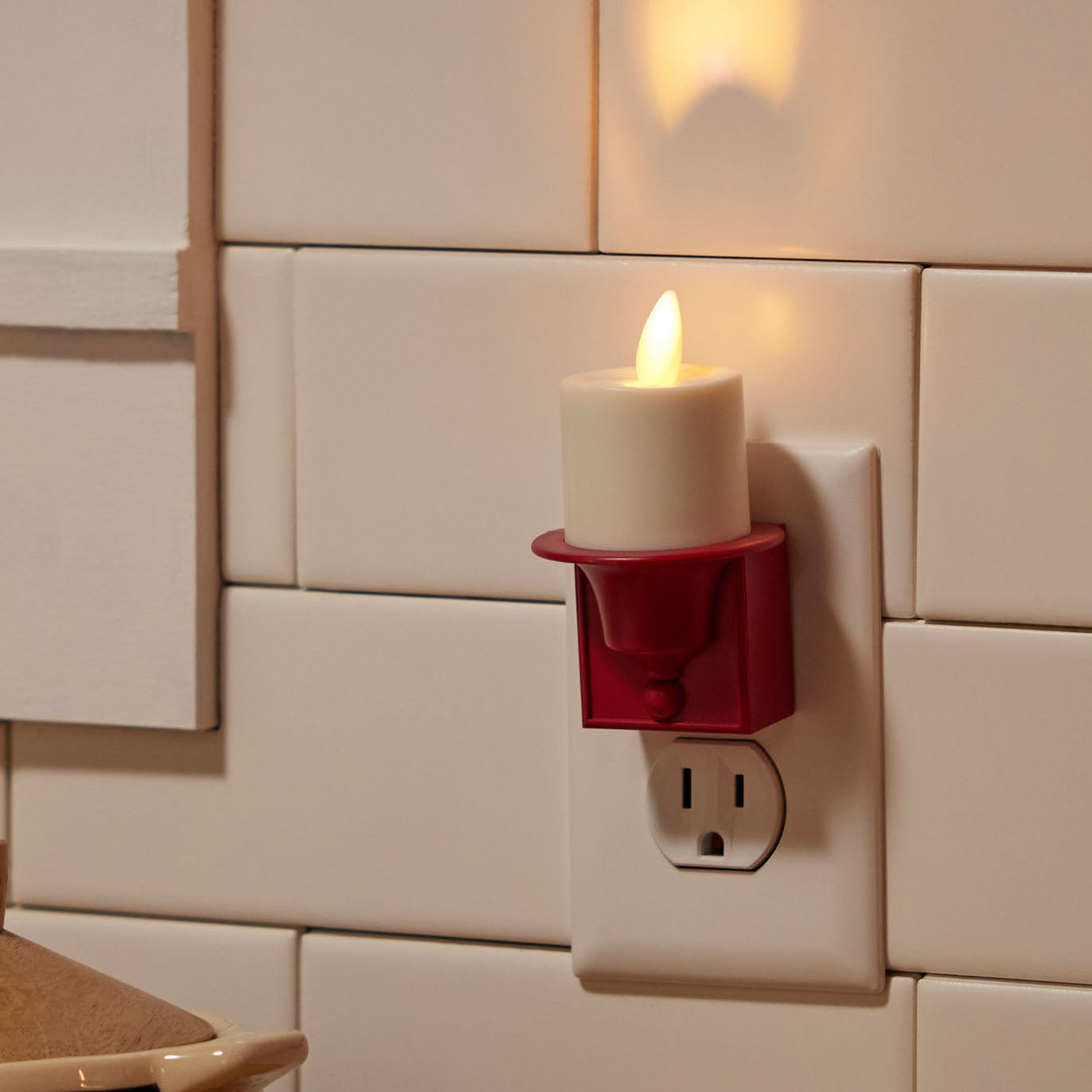 Holiday Red Flameless Candle Nightlight
