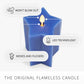 Set of 3 Red, White & Blue Star-shaped Flameless Candle Pillars