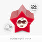 Set of 3 Red, White & Blue Star-shaped Flameless Candle Pillars