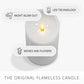 Dazzling White Glitter Flameless Candle Pillars