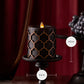 Black Embossed Fretwork Flameless Candle Pillar