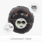 Black Embossed Fretwork Flameless Candle Pumpkin