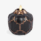 Black Embossed Fretwork Flameless Candle Pumpkin