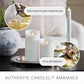 Dazzling White Glitter Flameless Candle Pillars