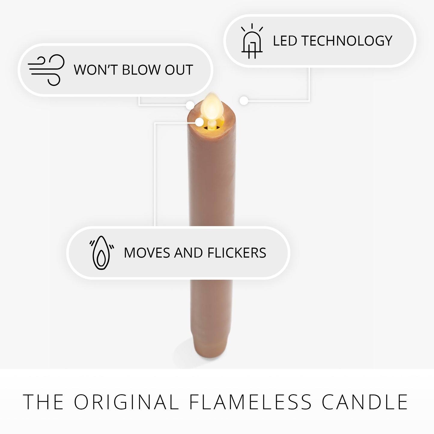 Caramel Café Flameless Candle Taper