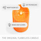 Russet Orange Glitter Flameless Candle Pillar