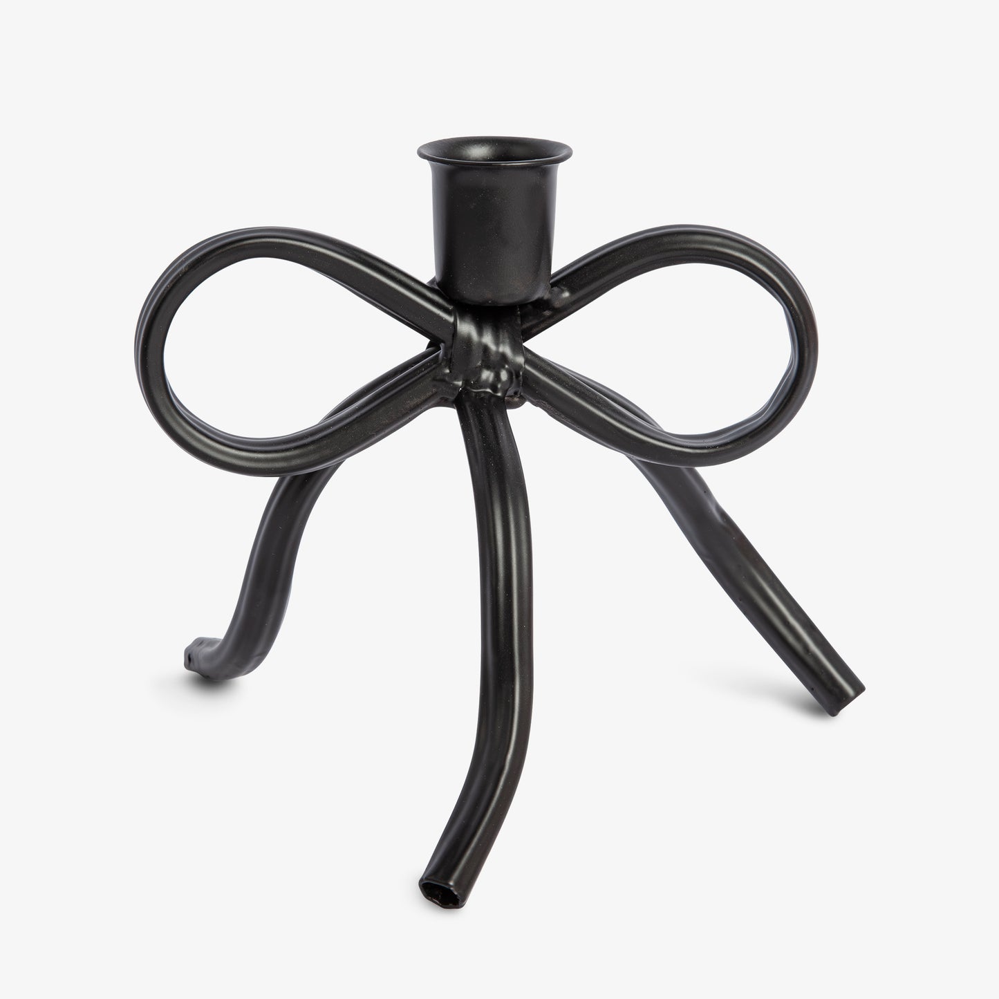 Black Metal Bow Taper Holder