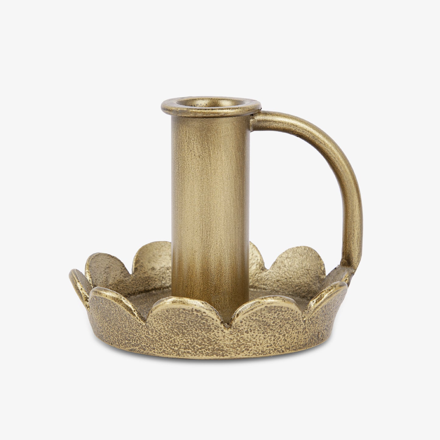 Brass Wrought Iron Scalloped Taper Holders