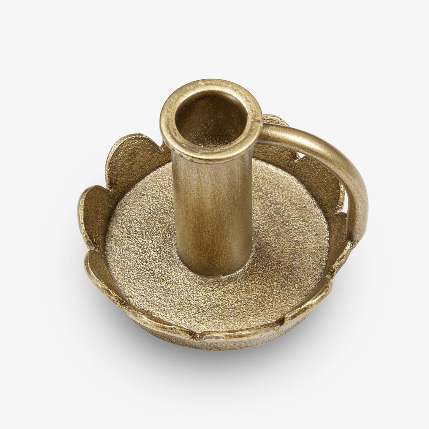 Brass Wrought Iron Scalloped Taper Holders