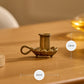 Brass Wrought Iron Scalloped Taper Holders