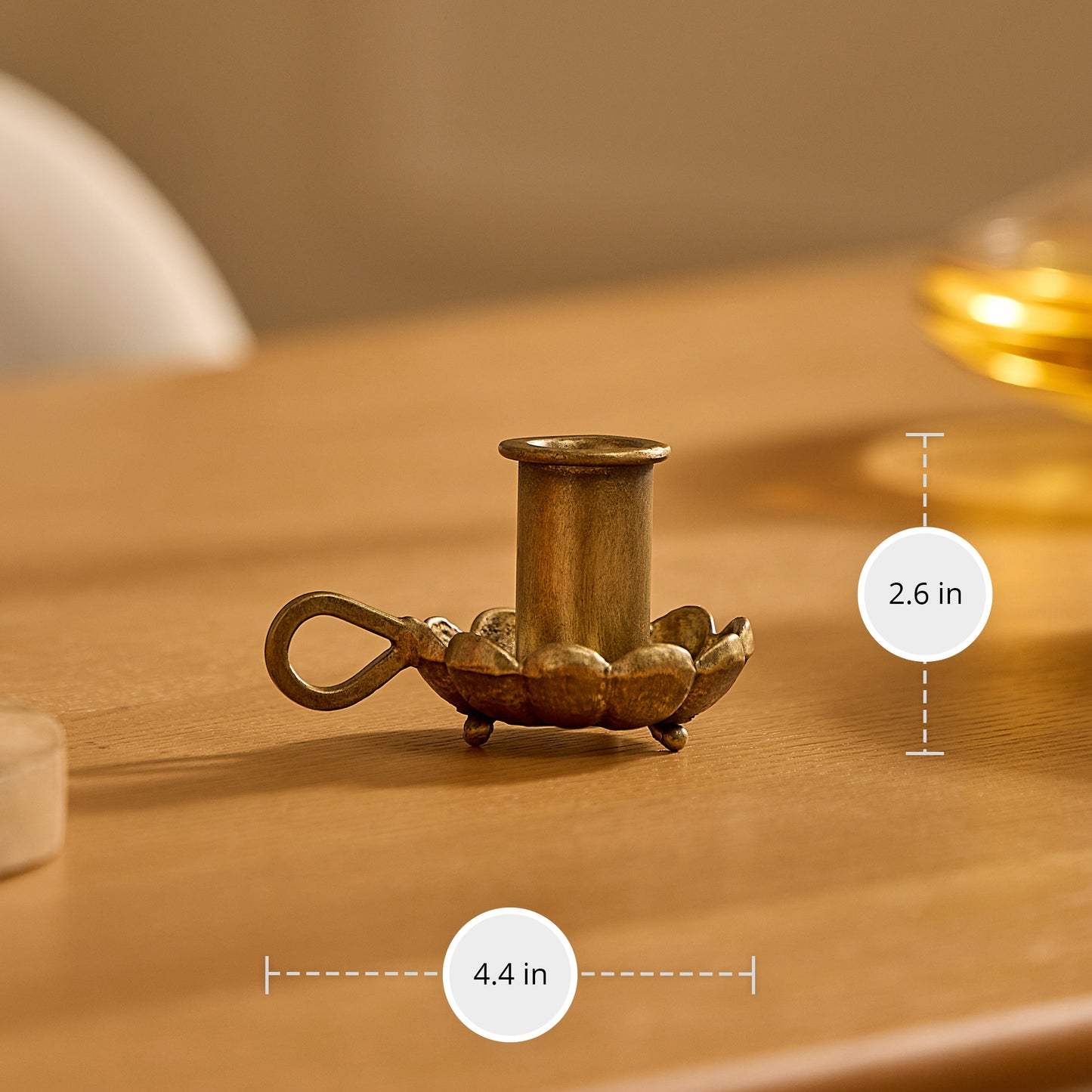 Brass Wrought Iron Scalloped Taper Holders