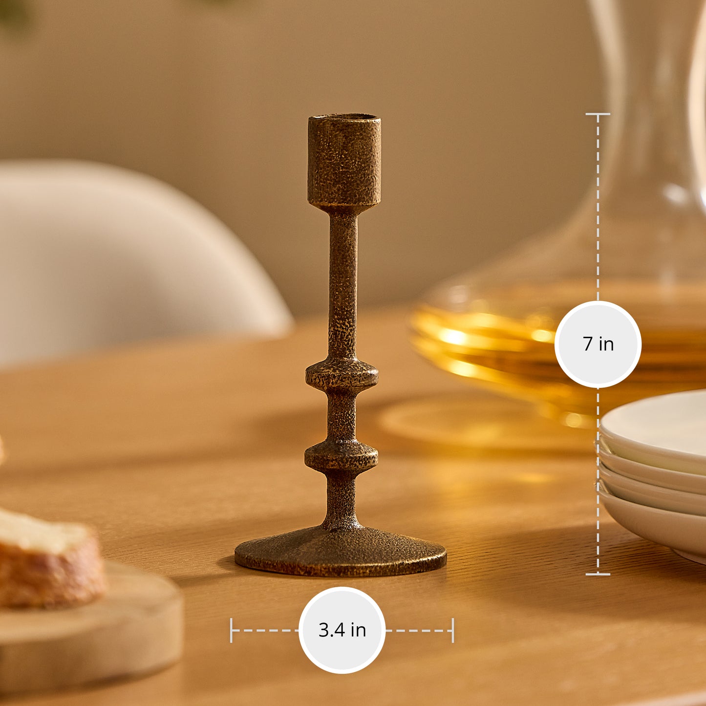 Brass Wrought Iron Modern Taper Holders