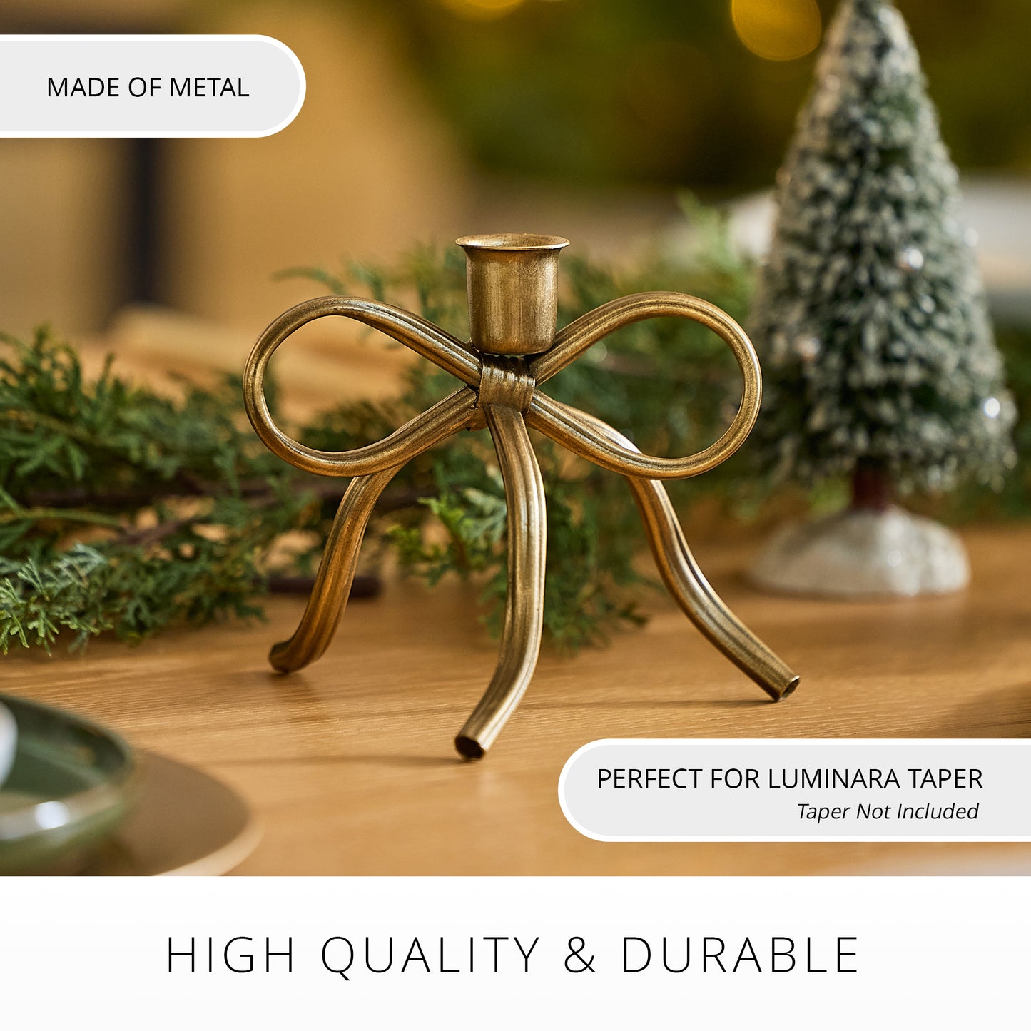 Brass Metal Bow Taper Holder