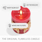 Holiday Red with Gold Bow Flameless Candle Pillar