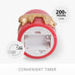 Holiday Red with Gold Bow Flameless Candle Pillar
