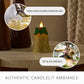 Gilded Gold Glitter Holiday Bell Flameless Candle