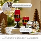Holiday Red Santa Belt Flameless Candle Pillar