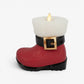 Holiday Red Santa Boot Flameless Candle
