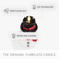 White Glitter Flameless Candle Snowgirl